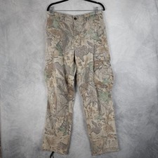 Vintage 90s RedHead Pants Mens Medium Camo Cargo Adjustable Waist Distressed USA