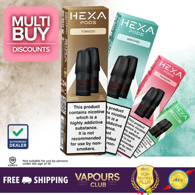 Hexa Move POD | 2ml Vape Pods 50/50 | Nic Salt Pod Refills | Multi Buy  Offers !