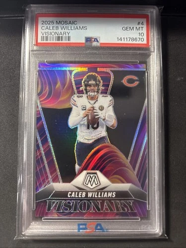 2025 Panini Mosaic Caleb Williams Visionary Prizm Case Hit SSP Bears #4 PSA 10