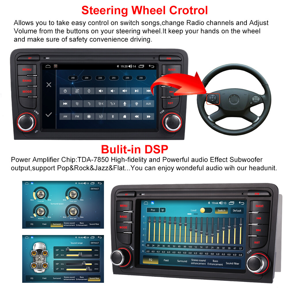 CarPlay Radio For Audi A3 S3 Mk2 Android Auto Sat Nav IPS DAB GPS RNSE Head Unit eBay