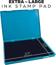 MaxMark Extra Large Black Ink Stamp Pad - 8.25" x 11.5" Industrial Felt Pad NEW
