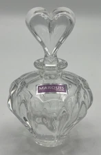 Marquis by Waterford 4.5" Perfume Bottle Heart Stopper Heart Sentiment