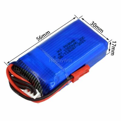 7.4V 2S 1000mAh 20C LiPO Battery JST plug RC model Aircraft Lipolymer Power Pack