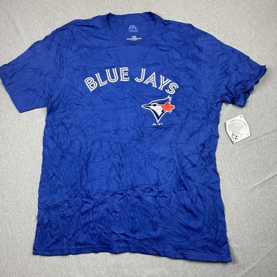 Blue Jays Dark Blue T Shirt Large Guerrero Jr Majestic Short Sleeve 