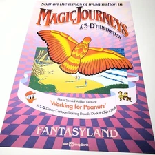 Magic Journeys Poster Magic Kingdom Epcot Disney World Lithograph Print 12x18 3D