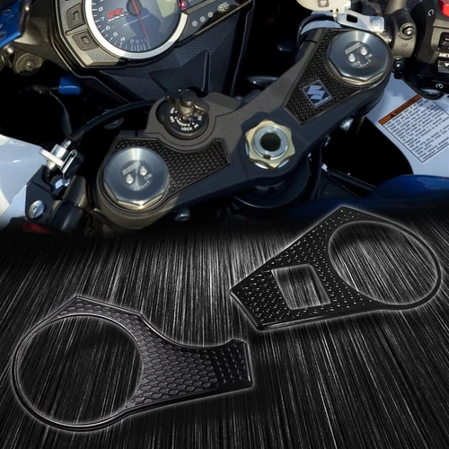 Handle Yoke Cover Perforated Black Sticker Pad 09-23 Suzuki GSX-R1000 GSXR 1000 - Picture 2 of 5