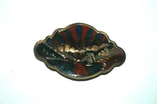 Vintage 1977 Bergamot Brass Works D-48 Belt Buckle - California Sunrise