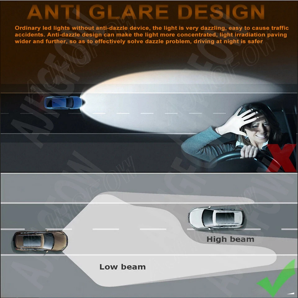 Kit de lámpara LED bombillas antiniebla haz alto bajo para Acura RDX 2013-2015 ILX 2013-2021 Foto 2 de 4