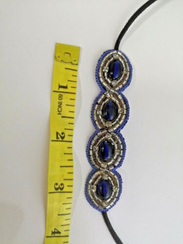 Alexis Bittar Head Band Blue/ Purple - Hand Made - Never Worn - Picture 3 of 9