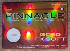 NEW SEALED ONE DOZEN PINNACLE GOLD FX SOFT GOLF BALLS DISTANCE W/ IMPROVED FEEL