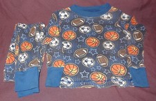 Sports Blue Two-Piece Pajamas Blue Size XS 4T / 5T Steve Boys Football Soccer