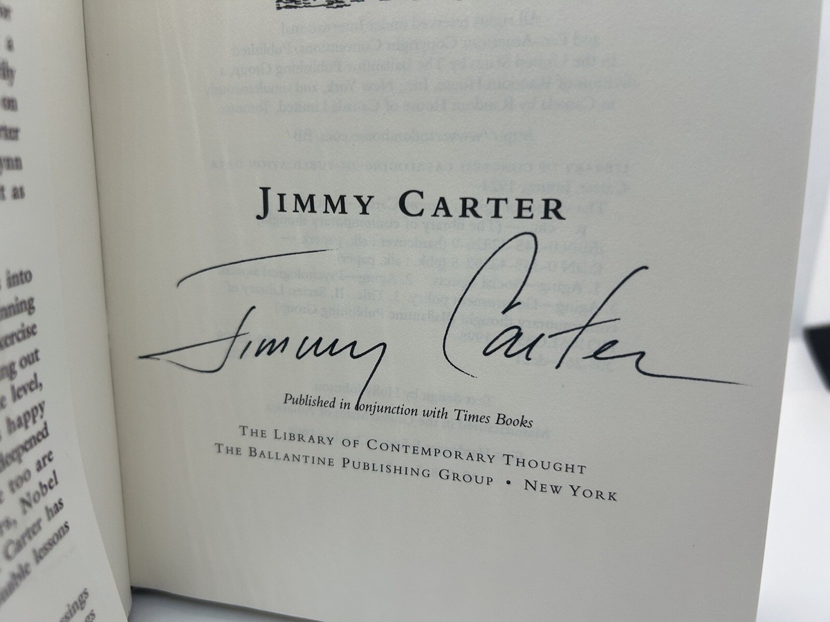Jimmy Carter Signed The Virtues Of Aging HC Book Full