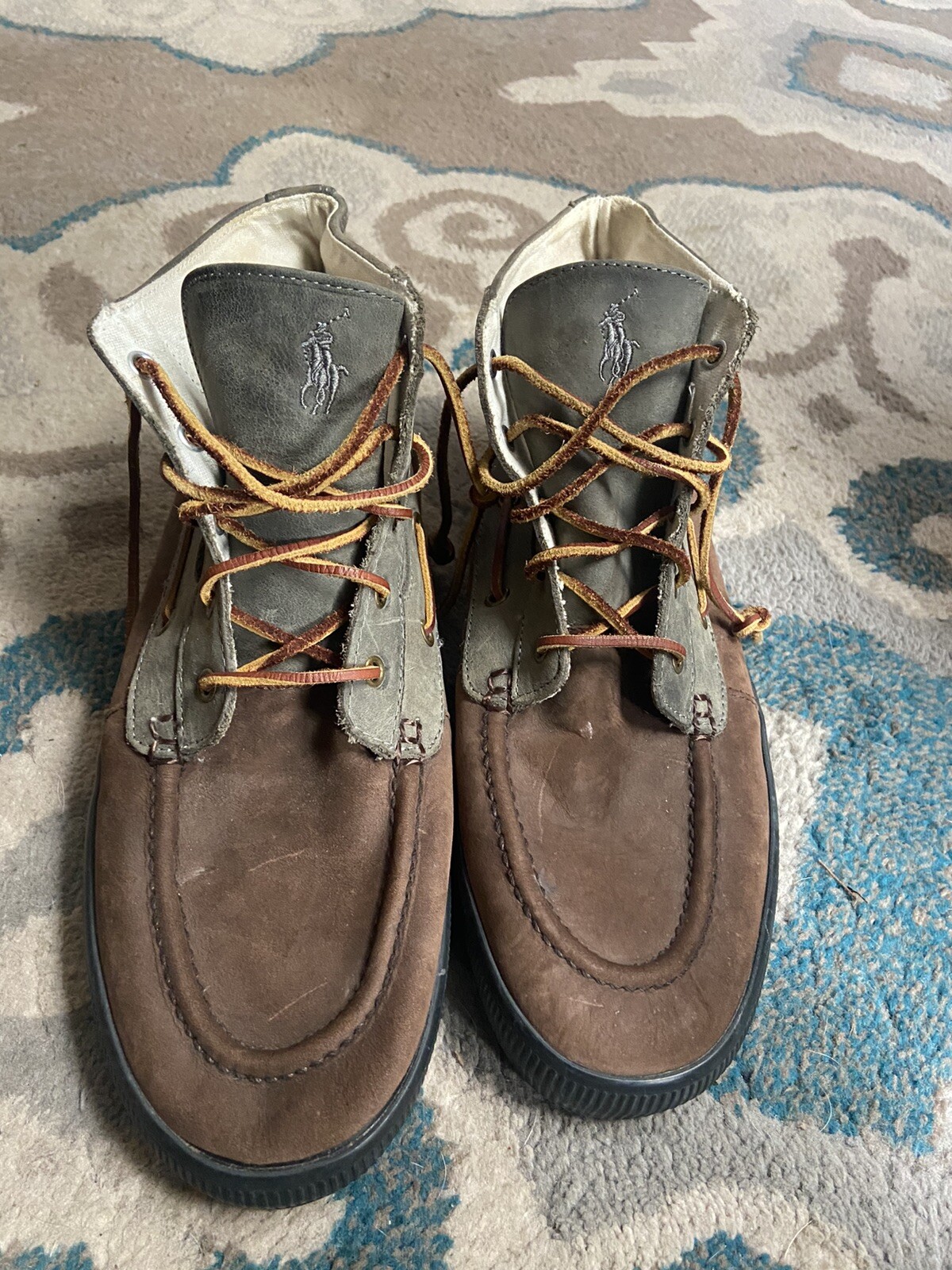 Vintage Polo Ralph Lauren Leather Hunting Shoes Size … Gem