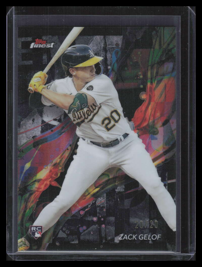 2024 Finest Black Refractor 59 Zack Gelof Rookie 20/20 Common