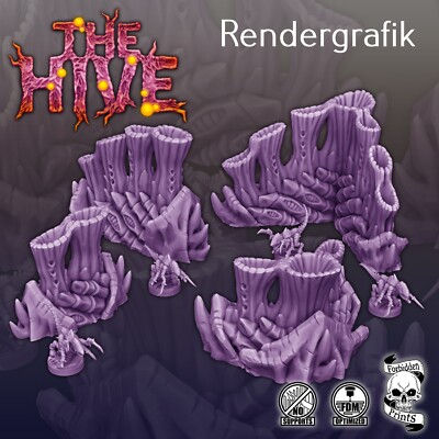 Tabletop Gelände Gebäude Scatter -  The Hive -  Smokestacks