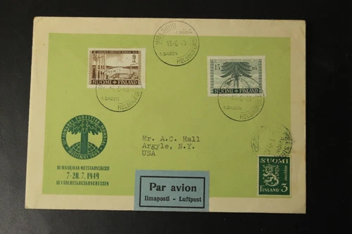 Finland 1949 First Day Cover to Argyle NY