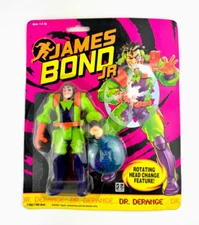 1991 Vintage Dr. Derange James Bond Jr Action Figure New Sealed In Package