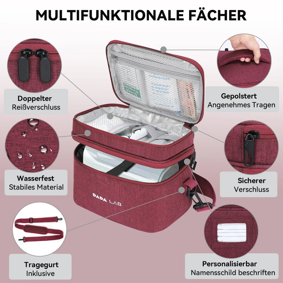DADA LAB Tasche für Inhalationsgeräte – Passend für Pari Boy, Medisana, Omron - Bild 2 von 4