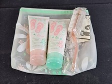 Mary Kay Pedicure 4 pcSet Relaxing Foot Soak Foot Balm Brush/Pumice Stone   Bag