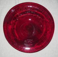 Macy's The Cellar 11" Ruby Red Glass Bowl - made in Italy - 1988
