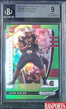 2020 JAVON KINLAW ROOKIE NEON GREEN PRIZM PANINI PRIZM DP #161 BGS 9
