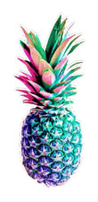 Pineapple Phone Sticker (2 inch) Rainbow Colorful Multicolored Summer Tropical 