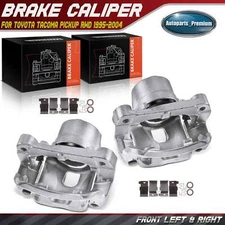 Pair Front Brake Calipers with Brackets for Toyota Tacoma 1995-2004 2.4L 3.4L