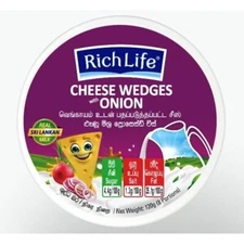 Ceylon Richlife Cheese Wedges with Flavors 100% Pure Dairy Milk 8 Portions 120g