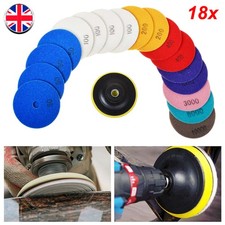 18 PCS Diamond Polishing Pad Kit 100mm Sanding Disc Set for Granite Marble Tile 0.83 per disc