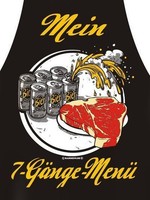 Herren GrillschüRze Mein 7-GäNge-Menü Witzige KochschüRze Garten SprüChe-SchüRze