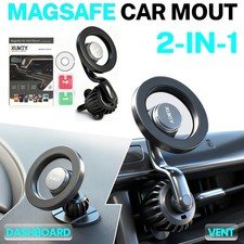 2-IN-1 Magnetic Car Mount Phone Holder MagSafe for iPhone Samsung 17 Pro 16 15