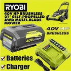 40V 8.0Ah Lithium Battery and Rapid Charger Kit for Ryobi 40 Volt Batteries