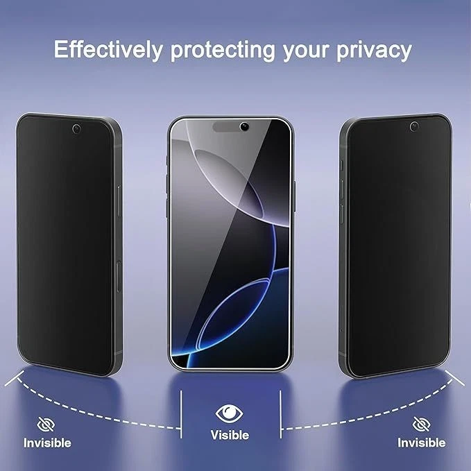 Privacy Tempered Glass Screen Protector For iPhone 15 14 13 12 11 Pro Max Plus X - Image 3 of 4