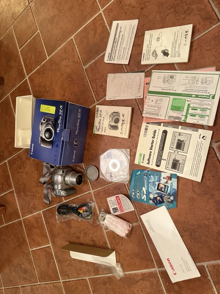 Canon PowerShot S2 IS 5.0MP Digital Camera - Silver Box Manuals CD Cables 1 GB - Image 4 of 4