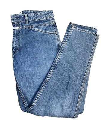 Closed Women's Blue Cotton Zipped Jeans, Size