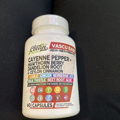 Clean Nutra Cayenne Pepper Capsules Supplement with Hawthorn Berry, Dandelion...
