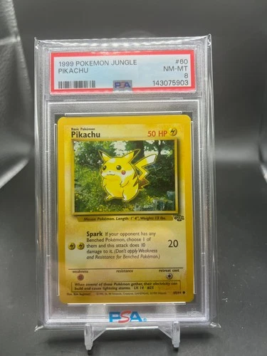 1999 Pokemon Jungle Pikachu Psa 8