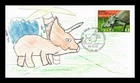 COVER STYRACOSAURUS DINOSAUR CANADA FIRST DAY ISSUE HAND DRAWN HAND COLORED