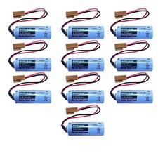 10X BR-AG 3V 1800mAh Battery PLC CNC Battery Non-rechargeable Battery with Plug