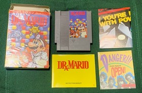 Dr. Mario (Nintendo NES, 1990) CIB - COMPLETE w/ Box & Inserts! WOW SHARP!!