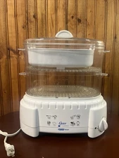 Oster Sunbeam Instant Steam 4711 Food Veggie Steamer Rice Cooker 2 Tier 6 Quart