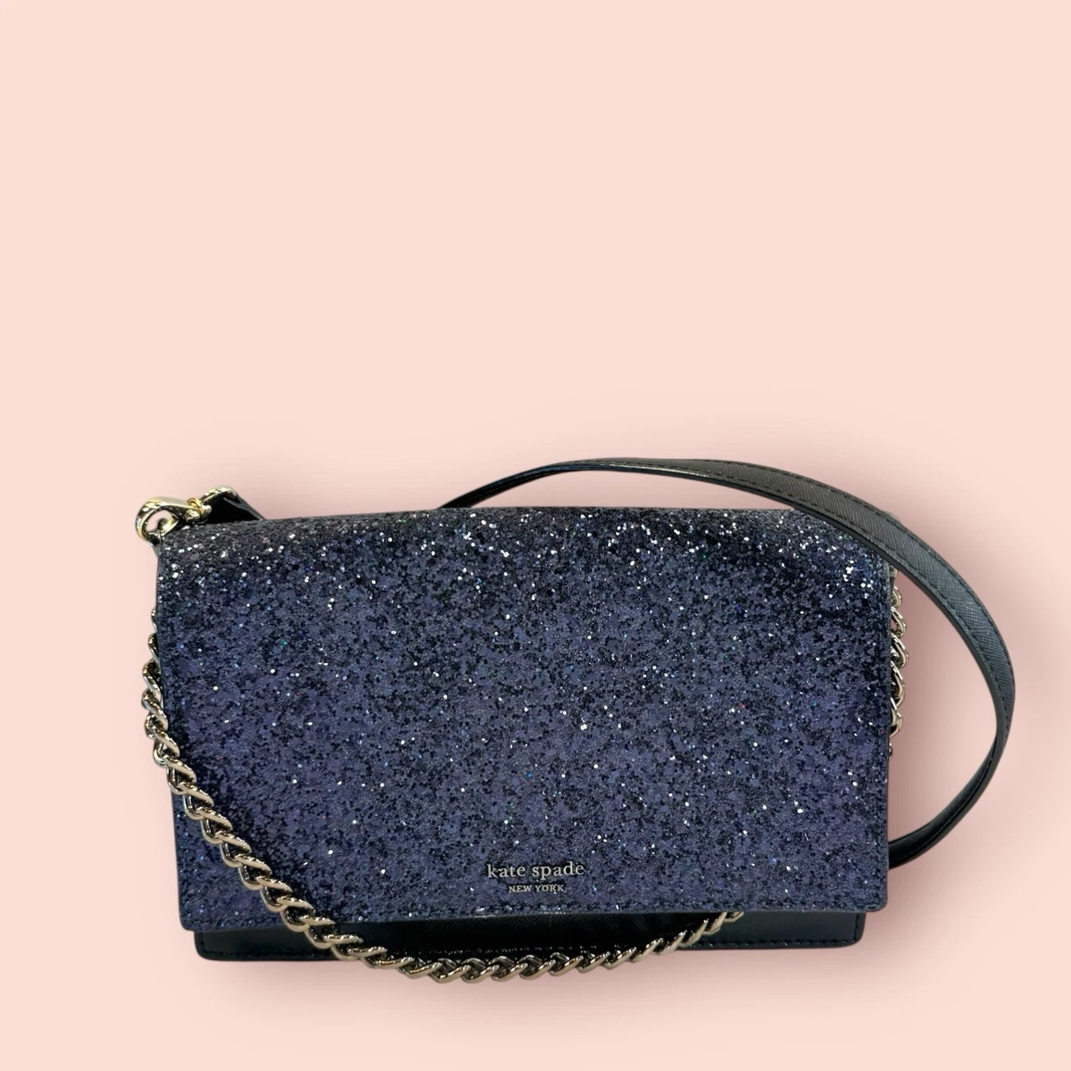 kate spade new york Glitter Satchel/Top Handle Bag Black Bags