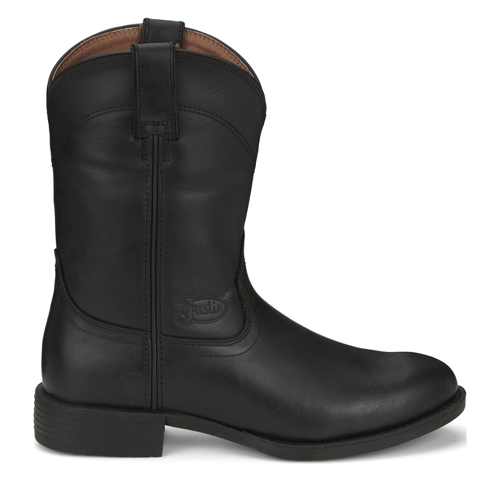 Justin Boots Kilgore 10 Inch Round Toe Roper  Mens Black Casual Boots SE7500