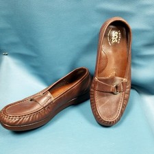 SAS Tripad Women's Brown Leather Slip On Loafers Size 8WW