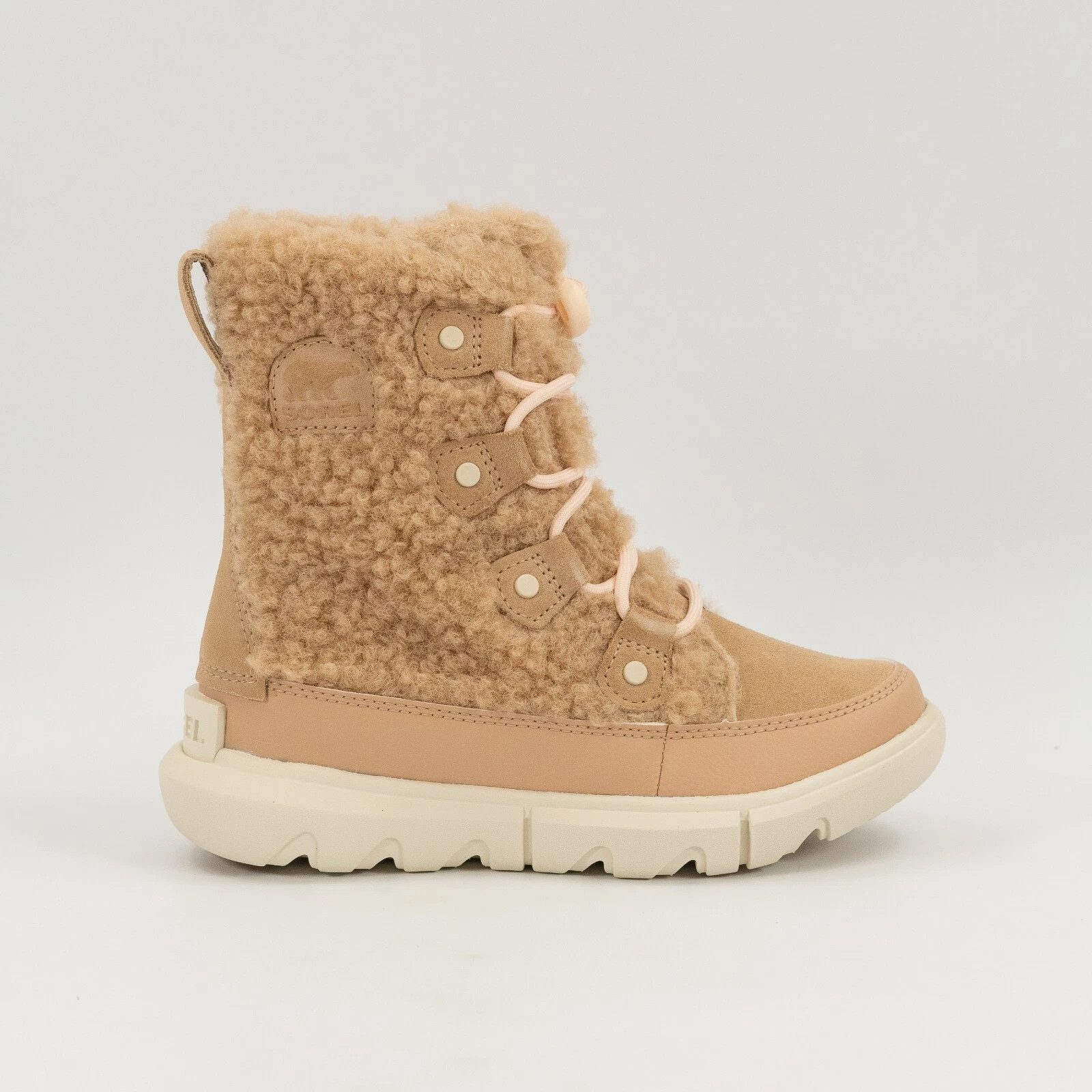 SOREL Kids Explore Cozy Boots Sherpa Big Kid faux Shearling Insulated Waterproof