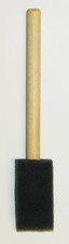 1" Poly Foam Brushes with Wood Handles, For all Paints, Glues, Stains