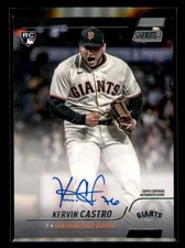 2022 Topps Stadium Club KERVIN CASTRO Rookie On-Card Auto #SCBA-KC Giants. rookie card picture