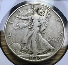 1938-D Liberty Walking Half Dollar - Actual Coin Shown - 90% Silver INV#602