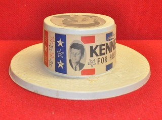 1960 John Kennedy Political Campaign Plastic Boater Hat 50 State Design