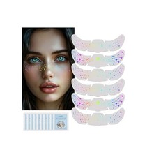 18pcs Holographic Multicolor Glitter Freckles Face Tattoo Waterproof Sparkle ...